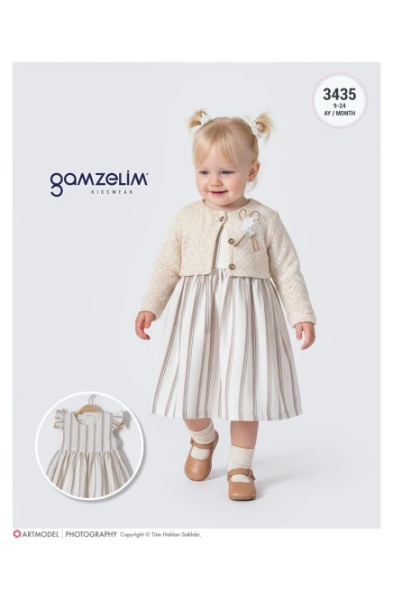 9-24 شهر فتاة فستان كارديجان