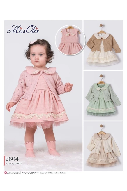 9-24 شهر فتاة فستان كارديجان