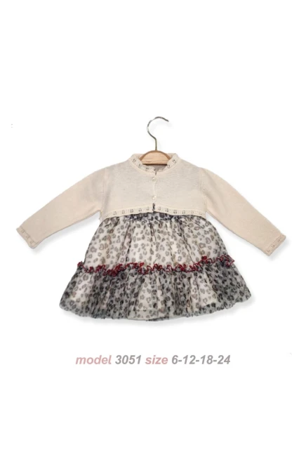 6-24 شهر فتاة فستان كارديجان