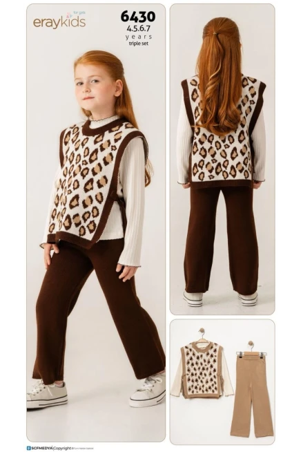 4-7 سنة فتاة بدله جيله مع سروال