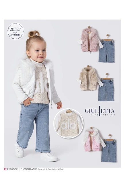 9-24 شهر فتاة بدله جيله مع سروال