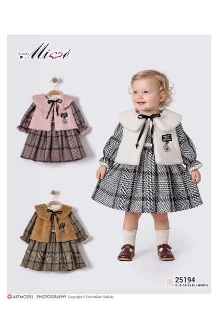 9-24 شهر فتاة فستان مع جيله