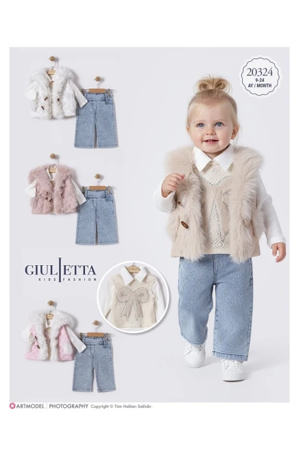 9-24 شهر فتاة بدله جيله مع سروال