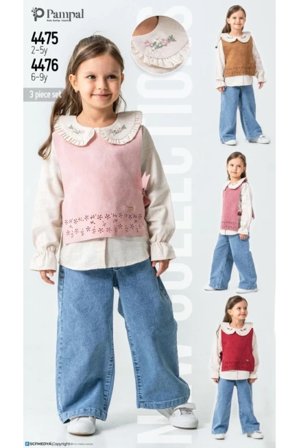 2-5 سنة فتاة بدله جيله مع سروال