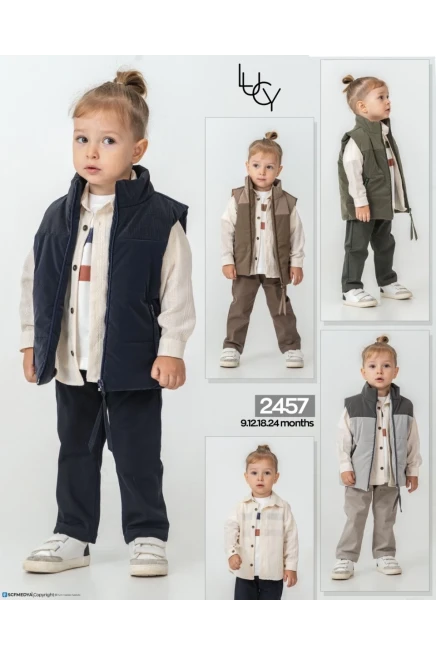 9-24 месяц мальчик Жилет брюки костюм