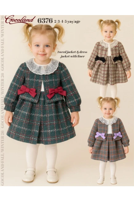 2-5 سنة فتاة فستان مع ستره