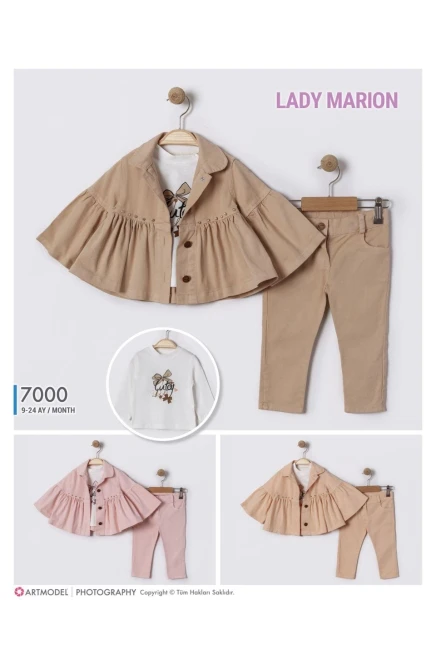 9-24 شهر فتاة بدله ستره مع سروال