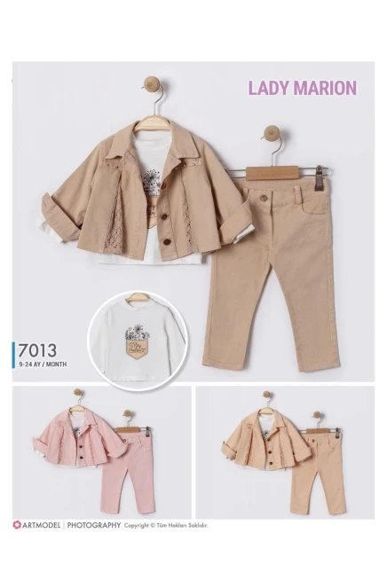 9-24 شهر فتاة بدله قميص مع سروال