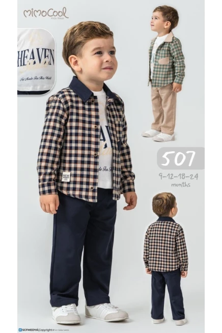 9-24 شهر صبي بدله قميص مع سروال