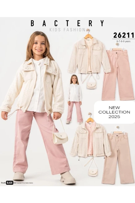 6-9 سنة فتاة بدله ستره مع سروال