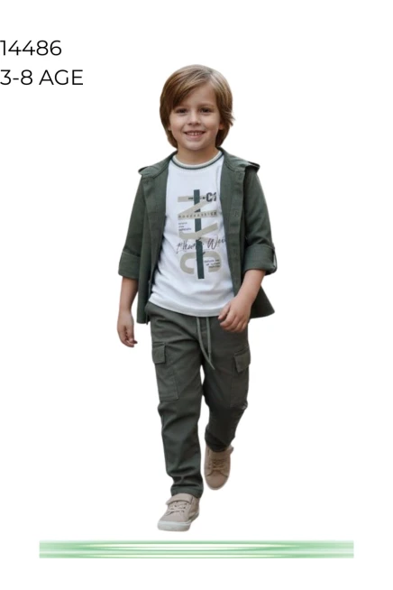 3-8 سنة صبي بدله قميص مع سروال