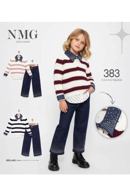 2-6 YEAR Girl PANT SUIT WITH JUMPER