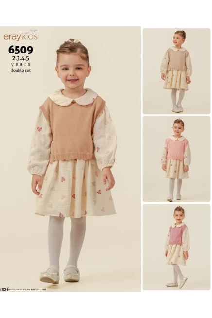 2-5 سنة فتاة فستان مع جيله