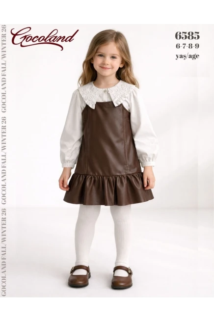 6-9 سنة فتاة بدله بلوزه مع تنوره