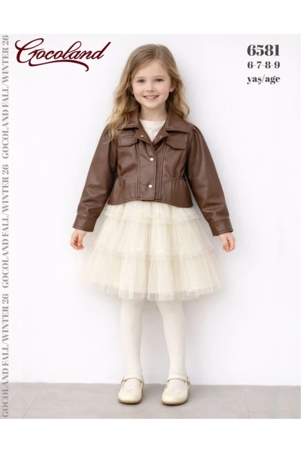 6-9 سنة فتاة فستان مع ستره