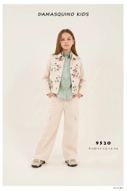 9-14 سنة فتاة بدله ستره مع سروال