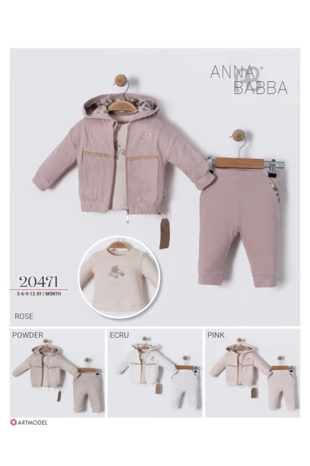 3-12 شهر فتاة بدله ستره مع سروال