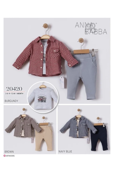 3-12 شهر صبي بدله قميص مع سروال