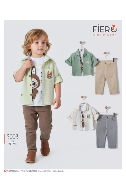 2-5 سنة صبي بدله قميص مع سروال