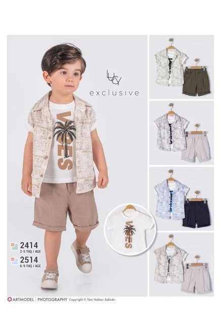 6-9 YEAR Boy SHORTS SET WITH SHIRT