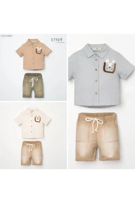 6-24 شهر صبي بدله قميص مع شورت