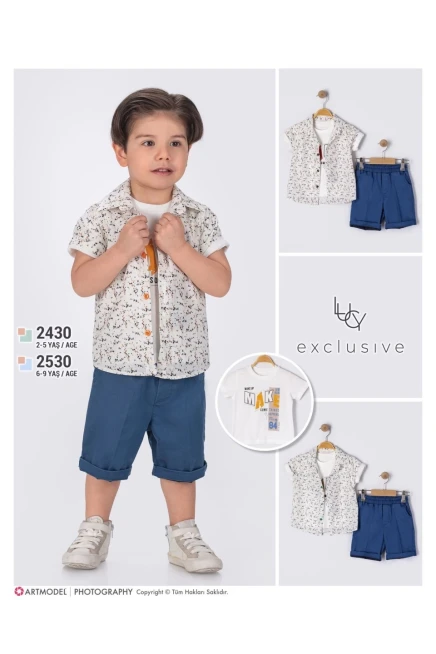 Gömlekli Tişörtlü Şort 