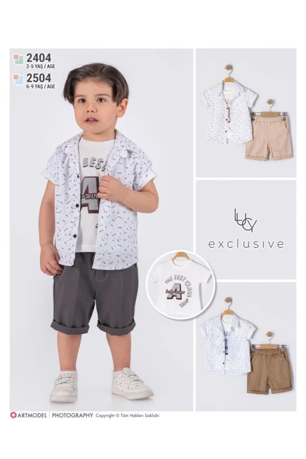 Gömlekli Tişörtlü Şort