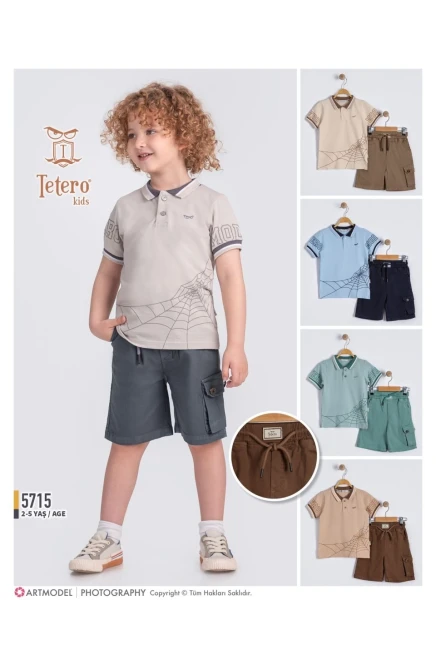 2-5 سنة صبي بدله قميص مع شورت