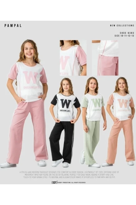 10-13 ГОДА девочка комплект с футболкой и брюками