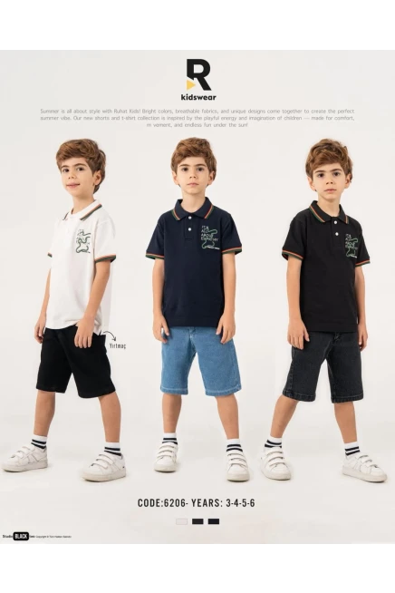 3-6 سنة صبي بدله تيشرت مع شورت