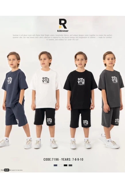 7-10 YEAR Boy SHORTS SET WITH T-SHIRT