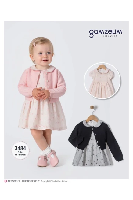 9-24 شهر فتاة فستان كارديجان