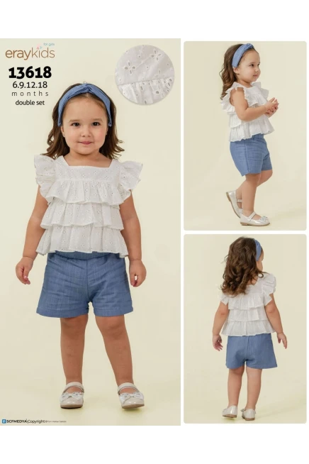 6-18 месяц девочка Блуза-костюм