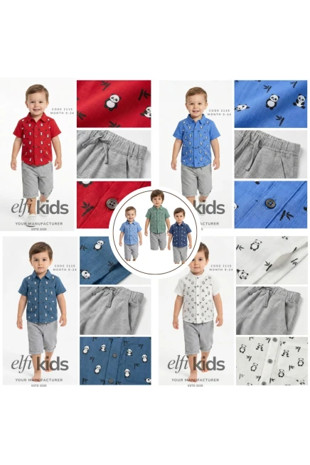9-24 شهر صبي بدله قميص مع شورت