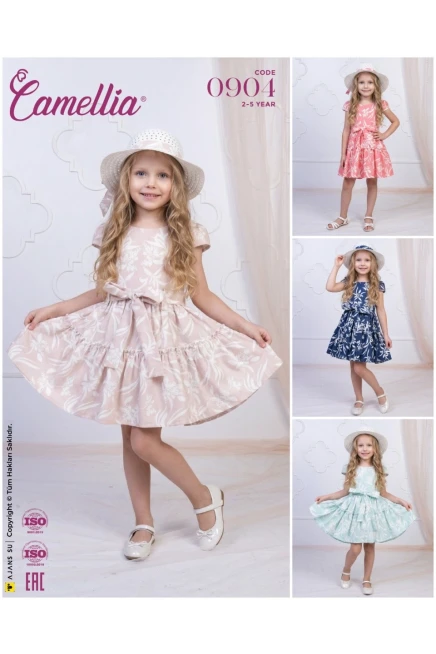 Şapkalı Çiçekli Elbise