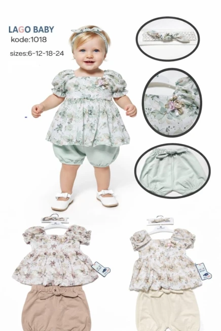 6-24 شهر فتاة بلوزة طقم شرط