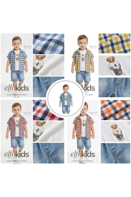 1-4 ГОДА мальчик Рубашка шорты костюм