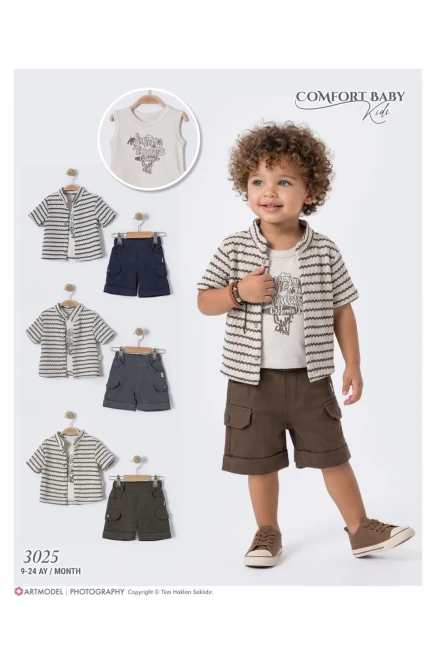 9-24 شهر صبي بدله قميص مع شورت