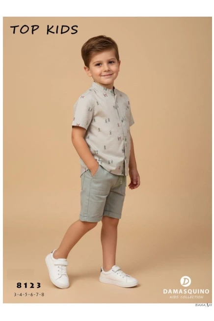 3-8 YEAR Boy SHORTS SET WITH SHIRT