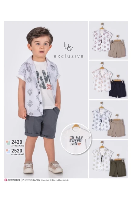6-9 YEAR Boy SHORTS SET WITH SHIRT