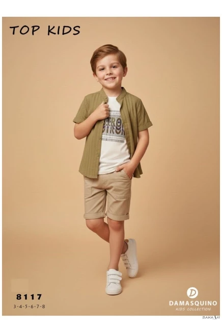 3-8 YEAR Boy SHORTS SET WITH SHIRT