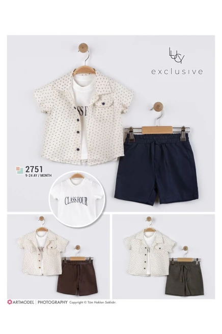 9-24 شهر صبي بدله قميص مع شورت