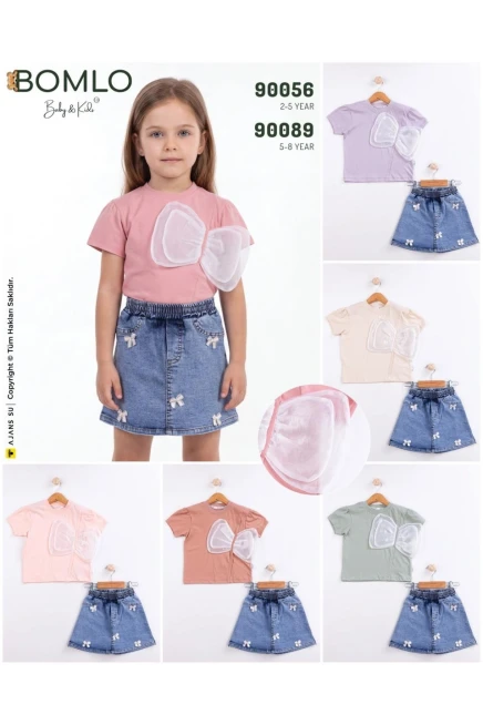 2-5 ГОДА девочка комплект с юбкой и футболкой