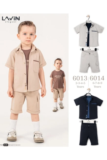 Gömlekli Tişörtlü Şort Takım 