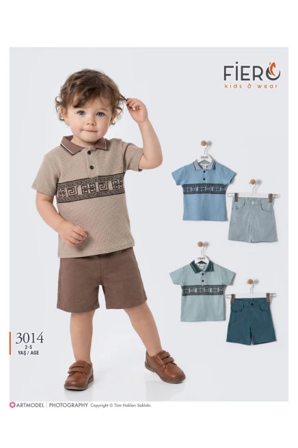 2-5 سنة صبي بدله تيشرت مع شورت