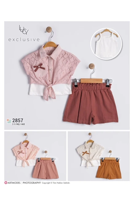 2-5 YEAR Girl SHORT SET WITH BLOUSE