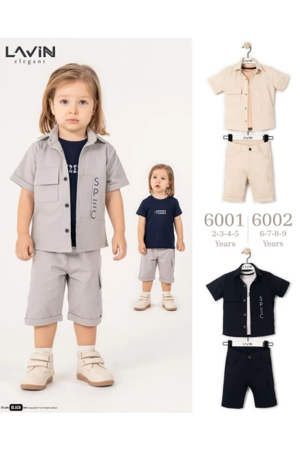 Gömlekli Tişörtlü Şort Takım