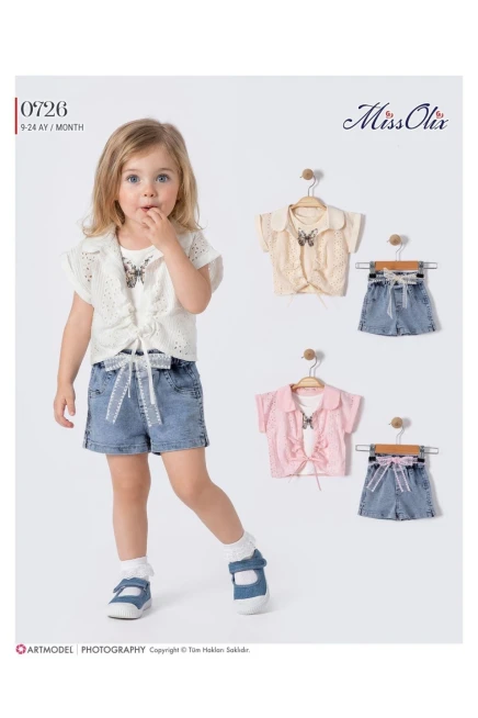 9-24 MONTH Girl SHORTS SET WITH T-SHIRT