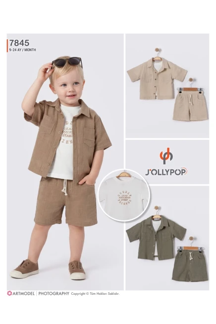 9-24 MONTH Boy SHORTS SET WITH SHIRT