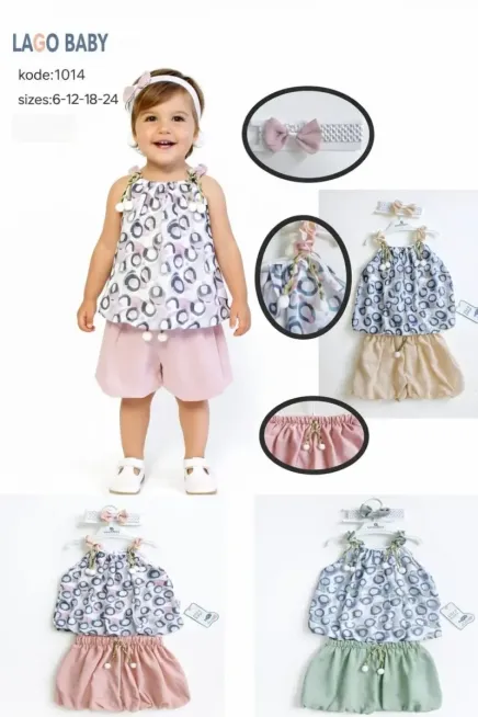 6-24 MONTH Girl SHORT SET WITH BLOUSE